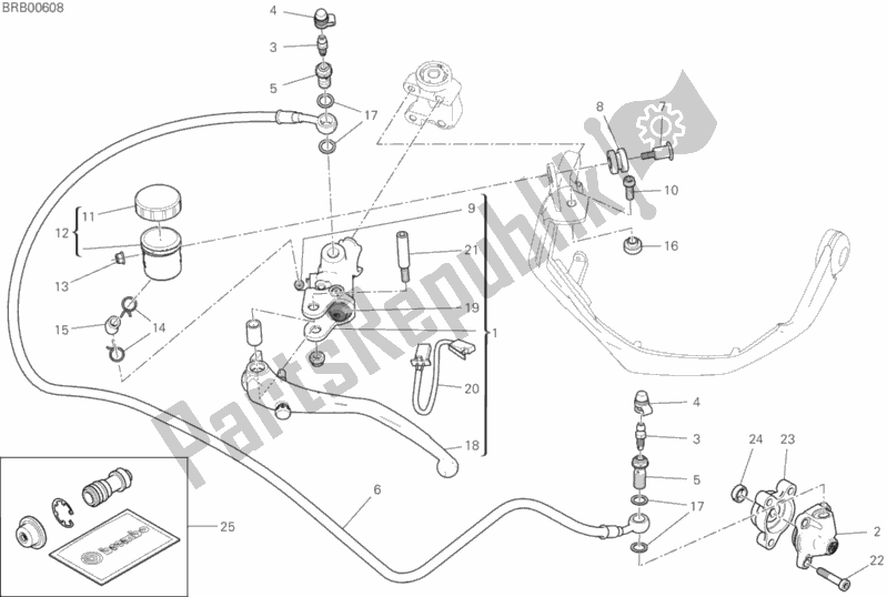Toutes les pièces pour le Maître-cylindre D'embrayage du Ducati Multistrada 1260 S Pikes Peak Thailand 2019